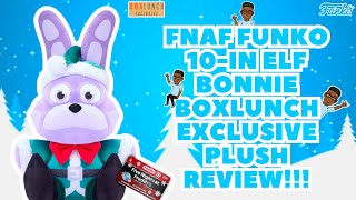 FNAF FUNKO 10IN ELF BONNIE BOXLUNCH EXCLUSIVE PLUSH REVIEW [upl. by Jephthah]