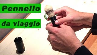 Pennello da viaggio Omega in setola RECENSIONE  Vintage Barber [upl. by Tloc]