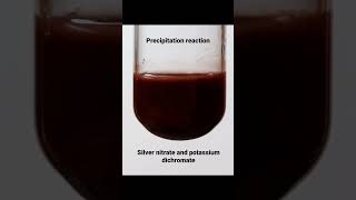 Precipitation reaction between silver nitrate and potassium dichromate chemistry stem [upl. by Yobybab]