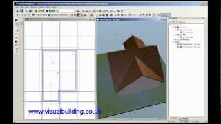 Visual Building Tutorial How to creat a multi gabled roof [upl. by Elleinaj]