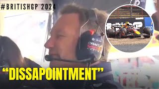 Christian Horner DISSAPOINTED Reaction after Sergio Perez ended up in the gravel at British GP Quali [upl. by Poirer69]