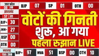 Maharashtra Election Results 2024 वोटों की गिनती शुरू आ गया पहला रुझान सबसे पहले Live [upl. by Howe]