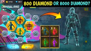 NEW CRIMINAL RING EVENT  GHOST CRIMINAL BUNDLE  GARENA FREE FIRE [upl. by Ellak495]