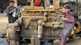 Komatsu Dozer Engine Seized Due to Dirt  Complete Restoration [upl. by Ettennal]