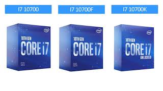 i7 10700 vs i7 10700F vs i7 10700K  RTX 3060  Gaming Comparison [upl. by Nnairda]