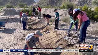 Local scouts help build pond for endangered pupfish [upl. by Vasiliki]