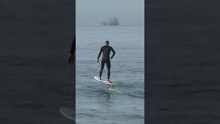 Hydrofoil Surfing At Huntington Beach CA 111023 am  Video Shorts Part 1 surfing surf [upl. by Pylle646]