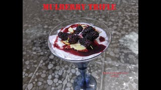 Mulberry Trifle Recipe Mullberry Syrup  Whats Cooking in Ivees Kitchen [upl. by Lejna361]