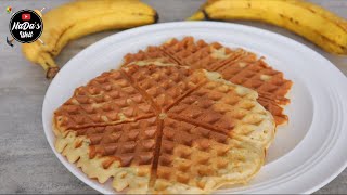 Bananenwaffeln Rezept  Waffeln ohne Zucker schnell und leicht zubereitet  NaDas Welt Rezepte [upl. by Krissie]