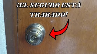 ¡CÓMO DESTRABAR EL SEGURO DE LA CHAPA O PERILLA DE TU PUERTA [upl. by Gil]