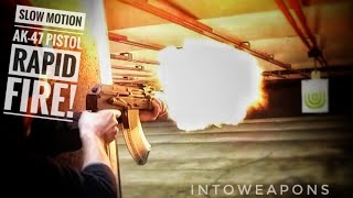 Slow Motion Rapid Fire Mini Draco AK Pistol [upl. by Travers]