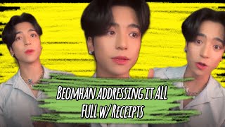 Beomhan Addressing EVERYTHING on IG Live  Full 2part Live w Receipts [upl. by Eilla]