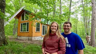 Back at our OFF GRID CABIN Windows Bathroom Beautiful Cedar Paneling [upl. by Ludly]