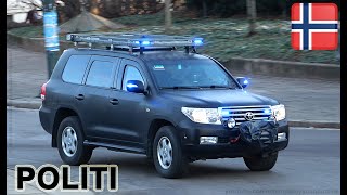 Royal motorcade police security vehicles and Delta unit Norway NO  122022 [upl. by Warchaw]