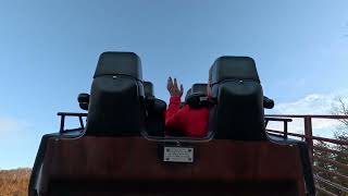 Coaster at Dollywood filmed with GoPro 12 fixed orientation attached to wrist mount Dec 2023 [upl. by Ydnew]