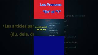 Les Pronoms En et Y en français french grammar [upl. by Ferdy]