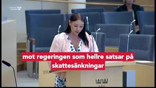 Yasmine Bladelius S Kritiserar Regeringens och KDs vårdpolitik [upl. by Lowenstein356]