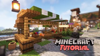 How to make a Market Stall  Tutorial  Minecraft [upl. by Sirahc614]