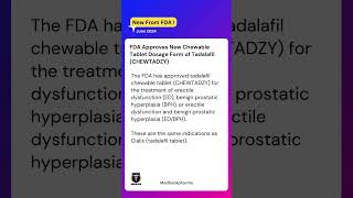 FDA approval tadalafil chewable tablets chewtadzy [upl. by Limaa]