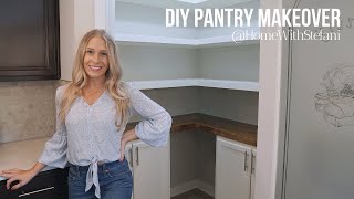 DIY Pantry Makeover  Home With Stefani [upl. by Gitlow]