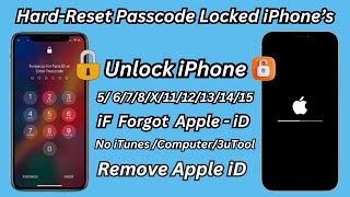 Hard Reset Locked iPhone Without Computer  Recover iPhone  Reset Passcode Locked iPhone 2024 [upl. by Ahsiekam]