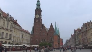 Main Square Wroclaw Poland  Der Große Ring Breslau Polen  Rynek Wrocław Polska [upl. by Leina]