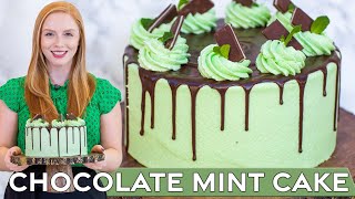 Decadent Mint Chocolate Cake with Chocolate Ganache amp Mint Buttercream [upl. by Gillmore]