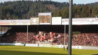 Badner Lied amp SC Freiburg Fan Song beim Spiel SC Freiburg  Hertha BSC [upl. by Nylikcaj]