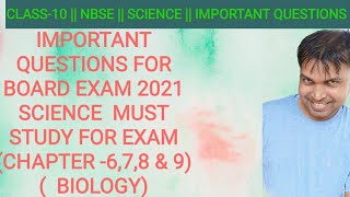 Class 10  NBSE  SCIENCE  VERY IMPORTANT QUESTIONS [upl. by Heimer169]