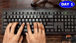 Learn English Typing in 10 Days  Day 1  Free Typing Lessons  Touch Typing Course Tech Avi [upl. by Ehrenberg17]