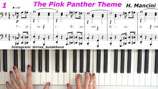 РОЗОВАЯ ПАНТЕРА на пианино Ноты The Pink Panther Theme Easy Piano Tutorial Sheet Music How to play [upl. by Orofselet471]