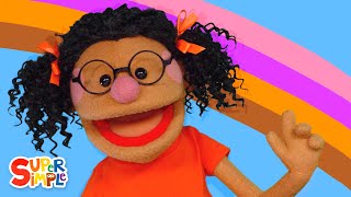 Pink Purple Orange Brown With The Super Simple Puppets  Kids Song  Super Simple Songs [upl. by Borreri]