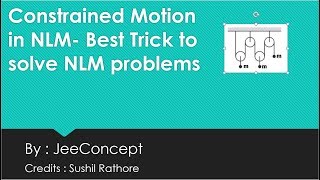 Constrained Motion in NLM  Best method to solve moving pulley system [upl. by Fineman]