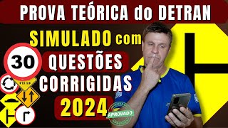 PROVA TEÓRICA DO DETRAN 2024  EXAME DE LEGISLAÇÃO DE TRÂNSITO 2024  SIMULADO DETRAN QUESTÕES 2024 [upl. by Norry]