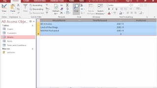 In datasheet view set the width of all columns of the Movies table to 30pt Save and close the [upl. by Eseerehc775]