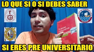 COSAS BASADAS QUE NADIE TE DICE Y DEBES SABER SI ERES PRE UNIVERSITARIO DIRECTO 2 [upl. by Baiss713]