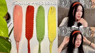 Easy Crochet Headband Tutorial  Crochet Simple Headband For Beginners [upl. by Wendelina478]