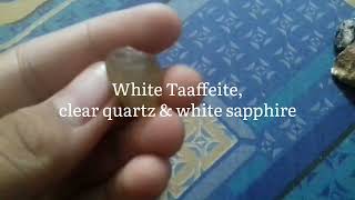 TaaffeiteMusgraviteclear quartzblack tourmalinephenakite gemstone [upl. by Amesari]