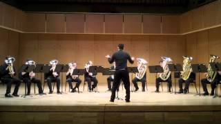 University of Wisconsin TubaEuphonium Ensemble quotFestive Overturequot Dmitri Shostakovich [upl. by Zizaludba]