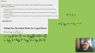 6 5 Logarithmic Properties [upl. by Saree]