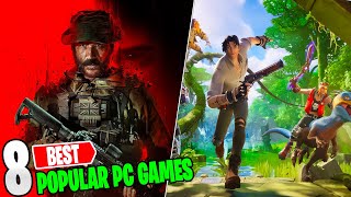 Top 8 Most popular PC games [upl. by Aihsikal877]