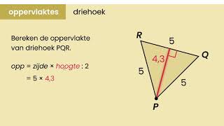 Wiskunde VMBO  Oppervlakte driehoek  hoogtelijn tekenen [upl. by Corbin459]