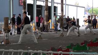 Wood Chopping competition at Melbourne AWESOME [upl. by Kirstyn428]