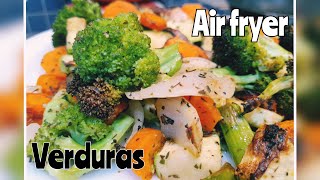 Verduras en la freidora de aire airfryer vegetales [upl. by Ylurt]