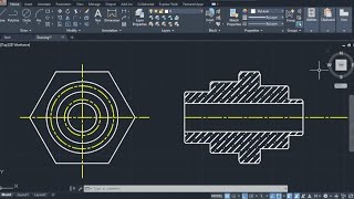 Autocad mechanical practice drawing  2d drawing  autocad tutorial in hindi  autocad 2d [upl. by Lhamaj351]