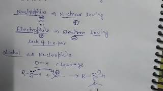 alcohol as a nucleophile and as electrophile class XII ICSE CBSE LT UKPSC [upl. by Miche]