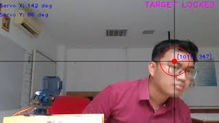 DEMO Headshot Tracking  OpenCV  Arduino [upl. by Aneret]