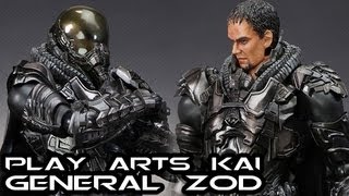 Play Arts Kai Man of Steel GENERAL ZOD Figure Review [upl. by Sadirah]