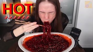 5 Spicy Noodles Mukbang ASMR [upl. by Fabriane]