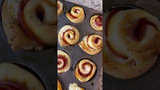 Pepperoni roll ups  recipe in description superbowlfood appetizer pepperonirolls stephgigliotti [upl. by Aihtenak]